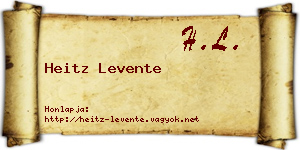 Heitz Levente névjegykártya