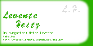 levente heitz business card